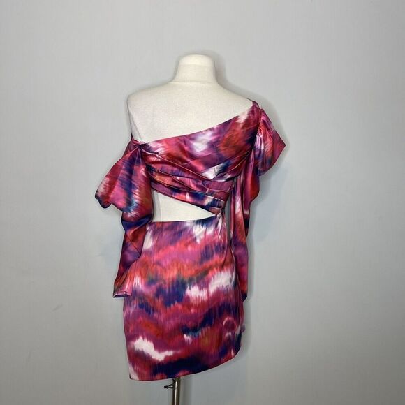 Lovers and Friends Small Santa Monica Dress Barbie Pink Tie Dye Cut Out REVOLVE - Picture 5 of 8